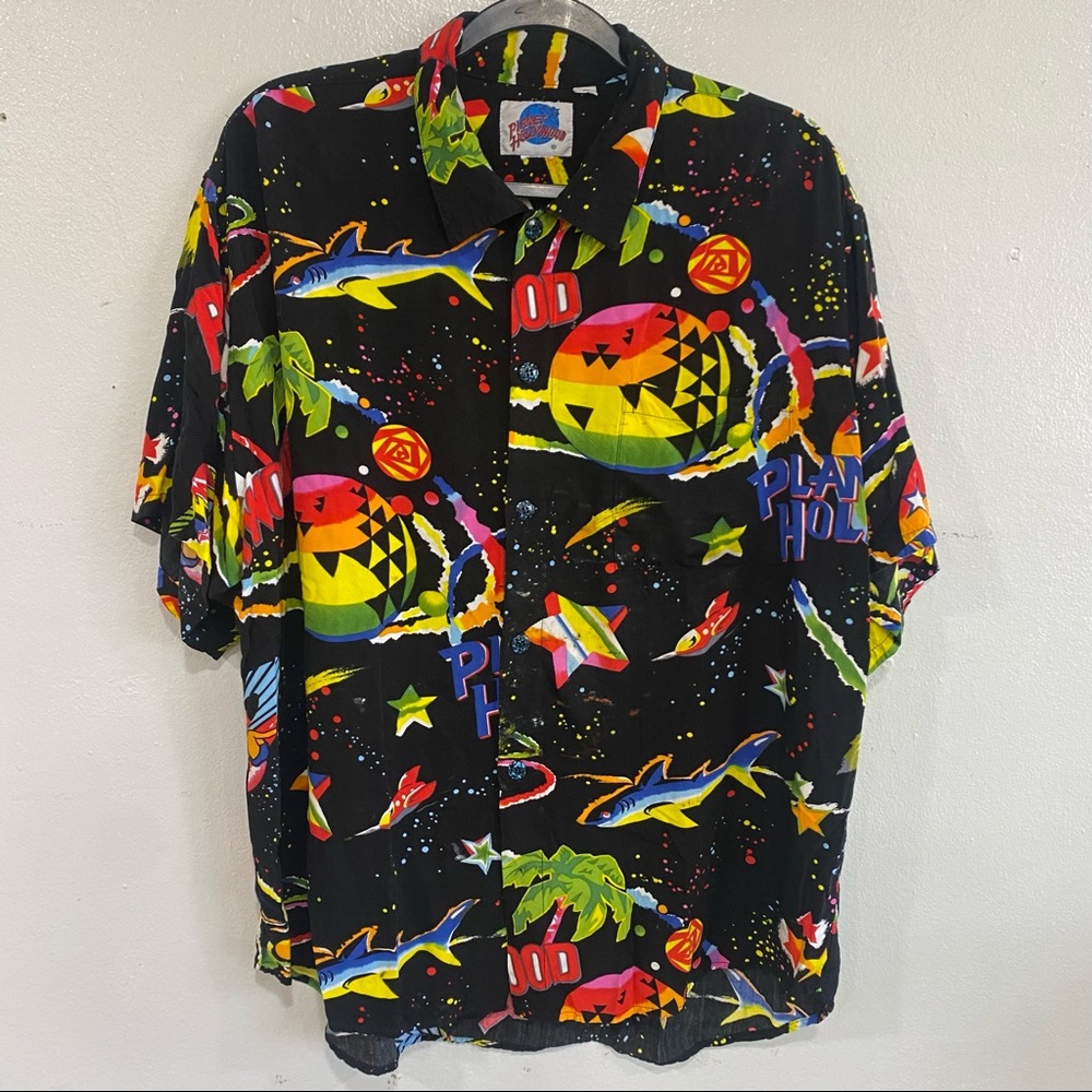 Vintage planet hollywood button shirt XL